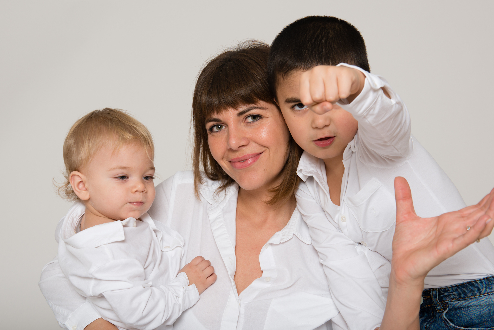 MOTHER WITH HER TWO BOYS 